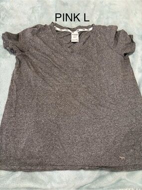 PINK Victoria's Secret Heather Gray Short Sleeve Tee
